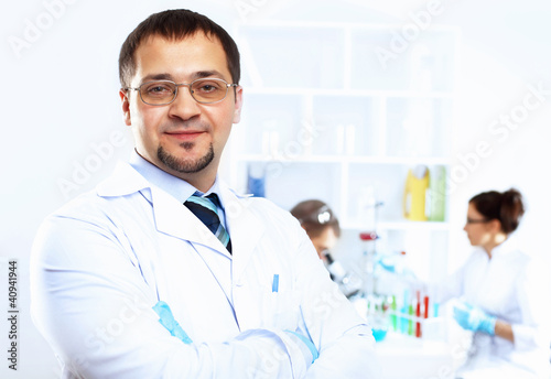Photo: Scientists in laboratory Scientists in laboratory