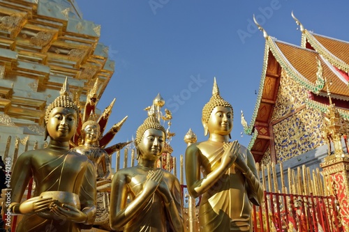 Photo: buddha statue and temple buddha statue and temple