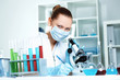 Young scientist working in laboratory