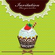 Cute cup cake V with lace