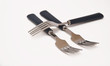 Forks isolated on white background