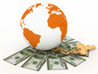 Photo en ligne au meilleur prix Global and cash money, the world of finance.