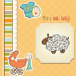 cute baby shower card with sheep