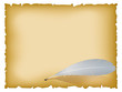 Old paper sheet with feather Old paper sheet with feather