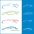 Ensemble Icones - Voiture Automobile pour Logos