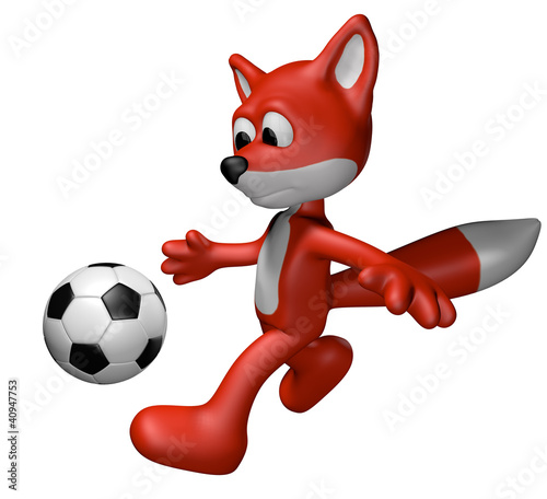 Illustration: fuchs spielt fußball fuchs spielt fußball