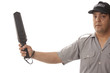 detail of a security staff member