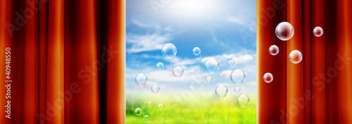 Foto: bubbles floating curtains bubbles floating curtains