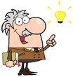 Happy Caucasian Professor With A Bright Idea