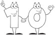 Outlined Number Ten Cartoon Character Outlined Number Ten Cartoon Character