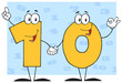 Number Ten Cartoon Character With Background Number Ten Cartoon Character With Background