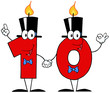 Number Ten Candles Cartoon Character Number Ten Candles Cartoon Character