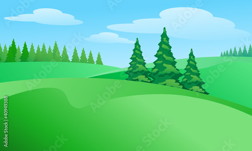 Vector: Field landscape Field landscape