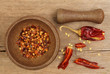Pestle and mortar with chilli