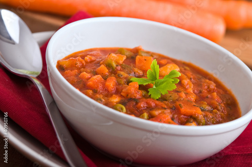Photo: Vegetable soup. Vegetable soup.