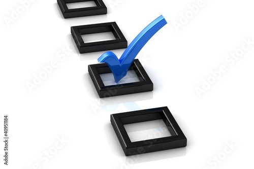 Illustration: Check Mark. White background Check Mark. White background