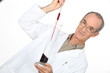 Medical scientific making a test