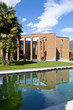 modern bricks house, surrounded by nature