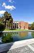 modern bricks house, surrounded by nature