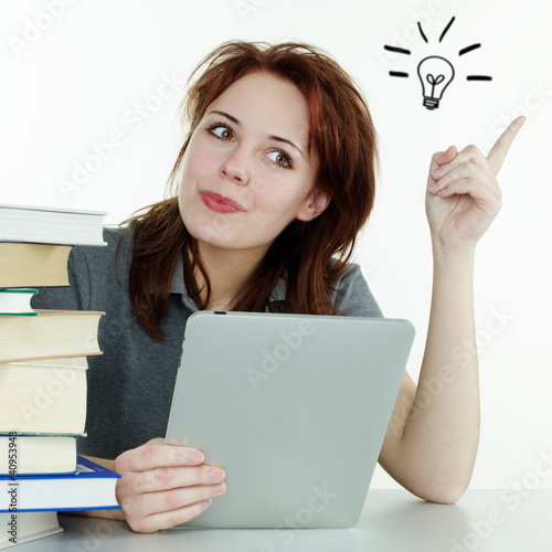 Photo: Pretty pupil hits on an idea while learning Pretty pupil hits on an idea while learning