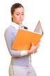Businesswoman with folder