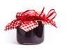 vasetto di marmellata con centrino