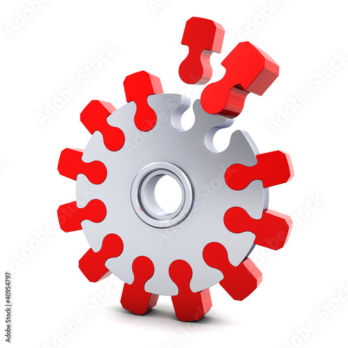 Illustration: Zahnrad - Puzzle Zahnrad - Puzzle