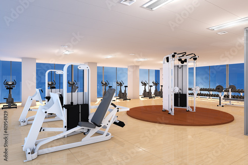 Photo: Leeres Fitnesscenter Leeres Fitnesscenter