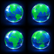 Vector: Blue globes Blue globes