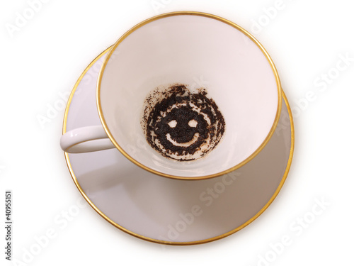 Foto: Smiley im Kaffeesatz Smiley im Kaffeesatz