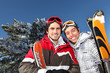 Two men on skiing trip