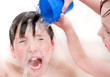 children playing in the bathroom