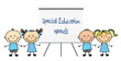 School children & whiteboard - Special Education Needs School children & whiteboard - Special Education Needs