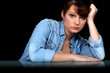 Sad looking woman