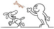 figur hund apportiert