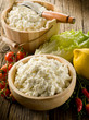 artisanal homemade ricotta with vegetables ingredients artisanal homemade ricotta with vegetables ingredients