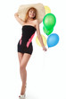 Beautiful woman with balloons