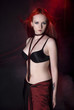 A beautiful woman with red hair