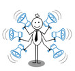 businessman and megaphone