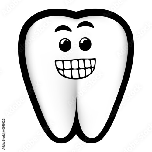 Vektor: Tooth Cartoon Tooth Cartoon