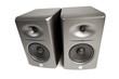 studio audio monitors isolated on white
