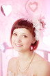 Romantic woman in a vintage dress Romantic woman in a vintage dress