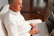 senior basinessman working at home