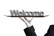Welcome on white