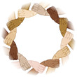 Vector frame hands took in the circle