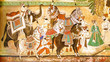 The decoration of the Dungarpur Palace. India The decoration of the Dungarpur Palace. India