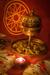Tarot cards illuminated by candlelight. Tarot cards illuminated by candlelight.