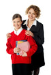 Foto: Teacher with her student, posing Teacher with her student, posing