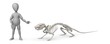 3d render of cartoon character with mouse skeleton