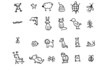 Animal icon in simple ink line